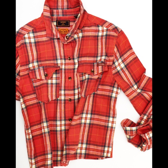 NWT Plaid shirt (SuperDry) - Picture 5 of 11